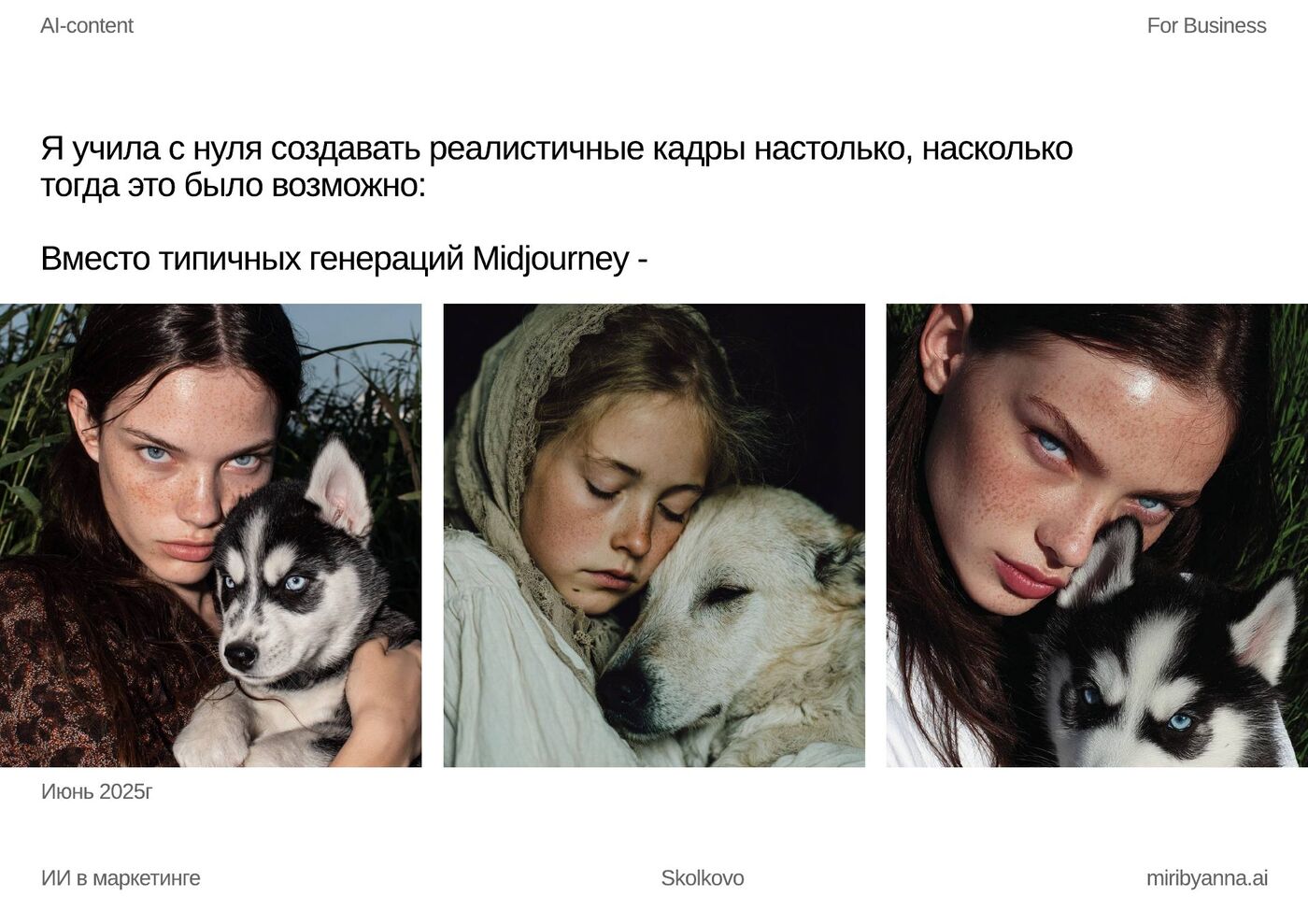 Я училась создавать реалистичные кадры, насколько тогда это было возможно